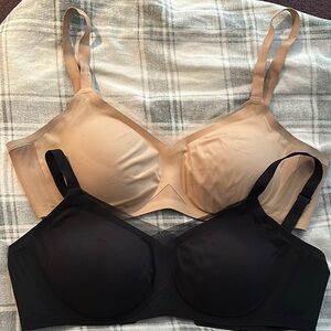 Honeylove CrossOver Wireless Black and Tan Bras